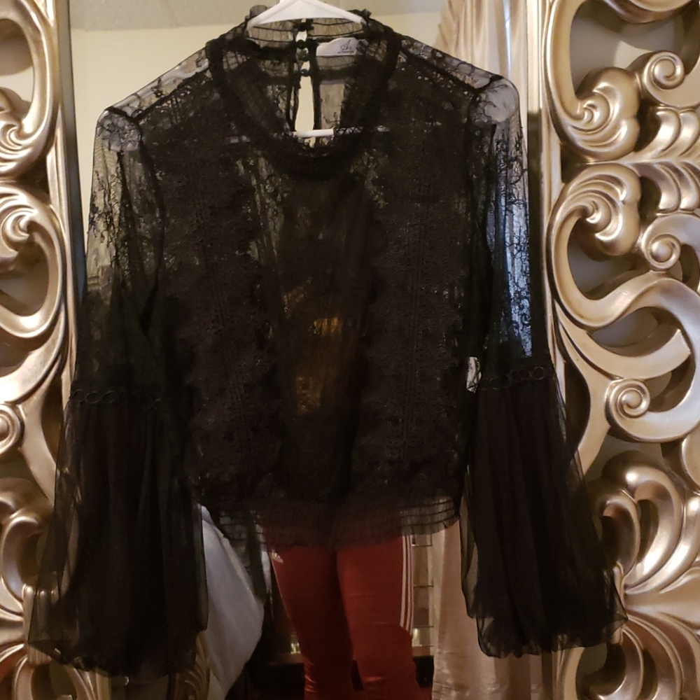 Black Lace Blouse